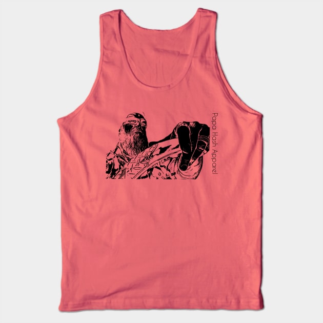 Papa Hash Apparel: Driving Along opposite Tank Top by Papa Hash's House of Art